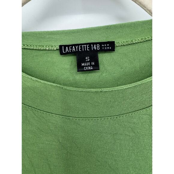Lafayette 148 Women's S Long-Sleeve Green Crewneck Top - Picture 2 of 8